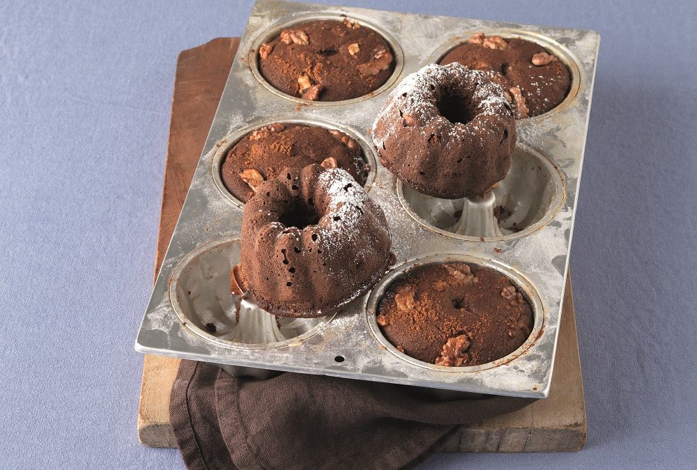 Zachte cacaotulbandjes met noten